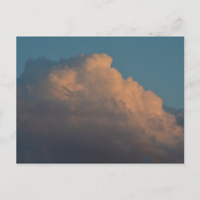 Cartão Postal Formação bonito de nuvens rosa florida (Frente)