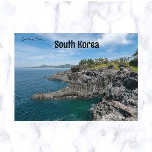 Cartão Postal Formação de Rocha de Lava em Jeju-do Coreia do Sul