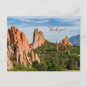 Cartão Postal Formações Cathedral Spires Colorado Obrigado