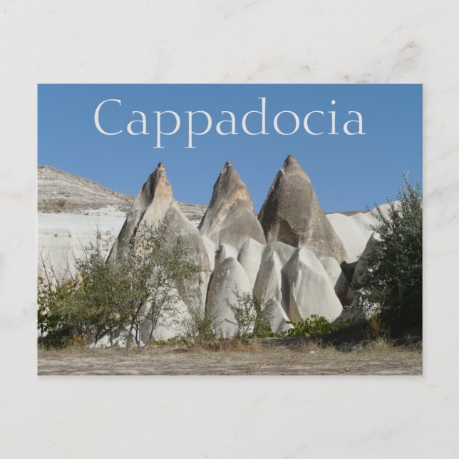 Cartão Postal Formações Tufa Rock, Cappadocia, Turquia (Frente)