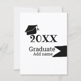 Cartão Postal Formando 20XX graduação que é simples e moderno
