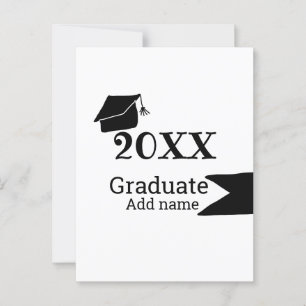 Cartão Postal Formando 20XX graduação que é simples e moderno