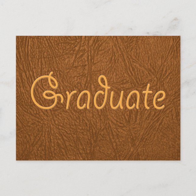 Cartão Postal Formando Brown Cowhide Leather Textura (Frente)