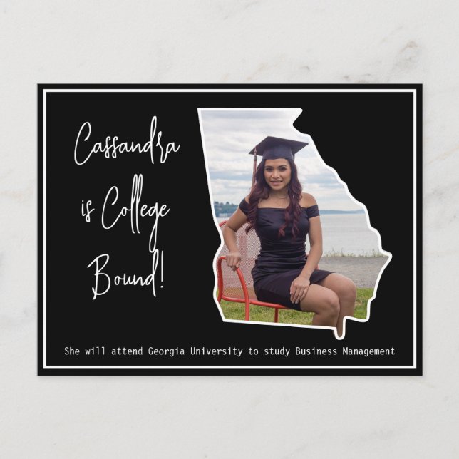 Cartão Postal Formando College Bound Georgia (Frente)