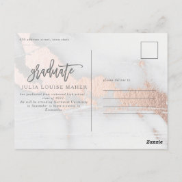 Cartão Postal formando de fotos elegante marble