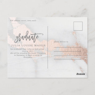 Cartão Postal formando de fotos elegante marble