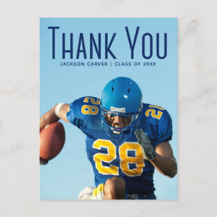 Cartão Postal Formando de Sobreposição de Script Azul - Obrigado