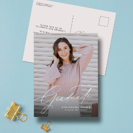 Cartão Postal Formando elegante, simples graduação de uma foto