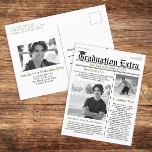 Cartão Postal Formando Foto: Jornal moderno sobre tendências sim