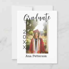 Cartão Postal Formando foto moderno clássico adicionar nome de a