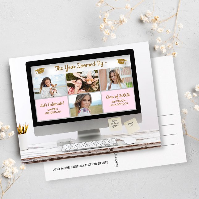 Cartão Postal Formando Moderno Colagem de Fotos Festa de formatu (Criador carregado)