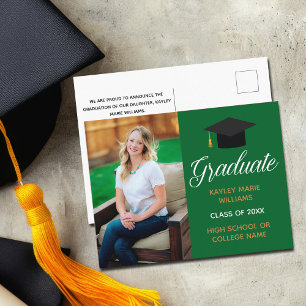 Cartão Postal Formando Personalizado de Foto para Graduação Dour