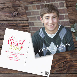 Cartão Postal Formando Simples Tendência Moderna Minimalista Ver