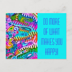 Cartão Postal Formas abstratas muito coloridas arte 9