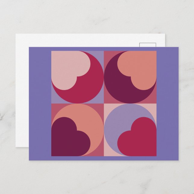 Cartão Postal Formas do Coração (Frente/Verso)