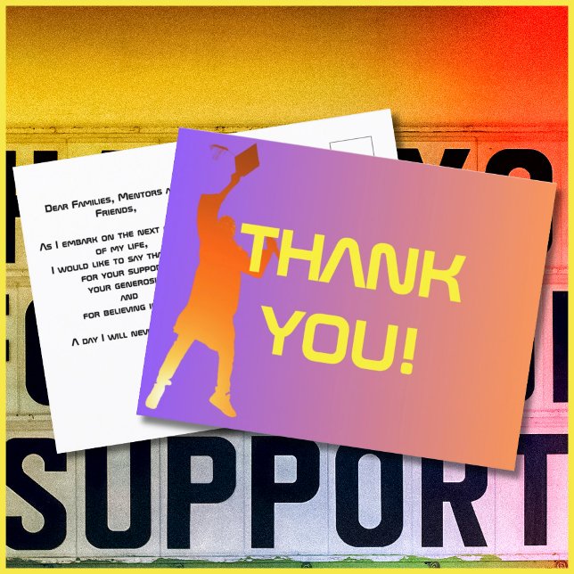 Cartão Postal Formatação Tecnológica Moderna Sunset Vibrante (Criador carregado)