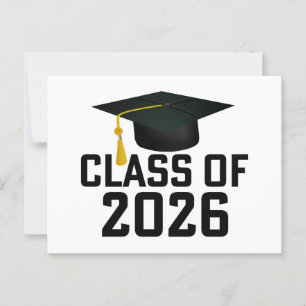 Cartão Postal Formatura da turma de 2026 do Letterman 