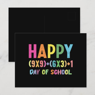Cartão Postal Fórmula Matemática 100 Dias De Escola Professor De