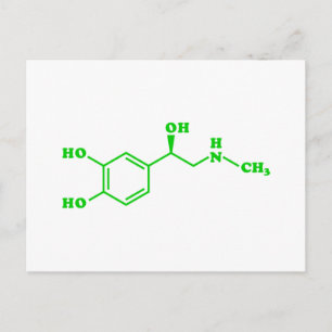 Cartão Postal Fórmula Química Molecular Adrenalina