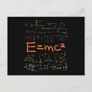 Cartão Postal Fórmulas de Física e Matemática EMC2