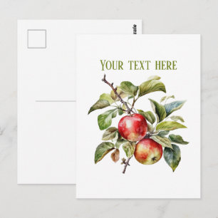 Cartão Postal Fornecedores de maçã fofos personalizáveis