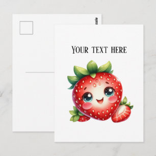 Cartão Postal Fornecedores personalizáveis de morango fresco fof