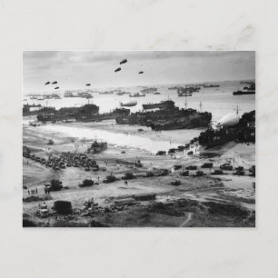 Cartão Postal Fornecimentos Normandia de Praia da Segunda Guerra