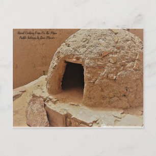Cartão Postal Forno de Cozimento/Assar dos Índios Pueblo