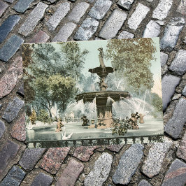 Cartão Postal Forsyth Fountain Savannah GA