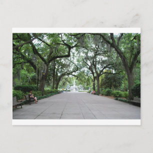 Cartão Postal Forsyth Park em Savannah, GA