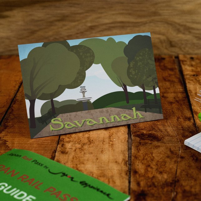 Cartão Postal Forsyth Park em Savannah, Geórgia (Criador carregado)