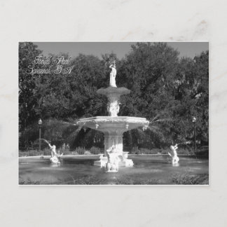 Cartão Postal Forsyth Park Fountain Savannah, Geórgia