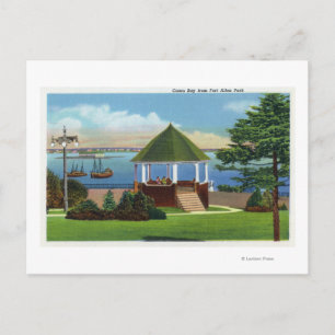 Cartão Postal Fort Allen Park View da Baía de Casco