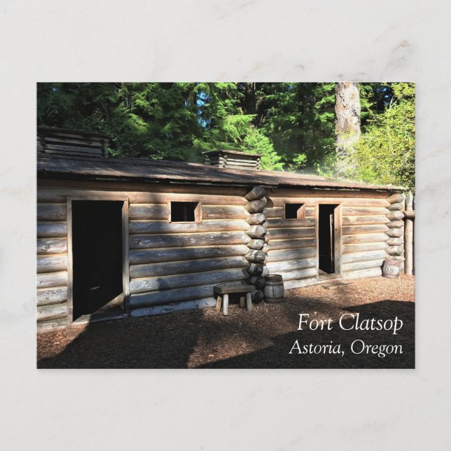 Cartão Postal Fort Clatsop, Astoria, Oregon (Frente)