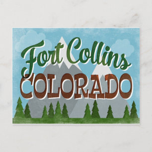 Cartão Postal Fort Collins Colorado Montanhas Snowy