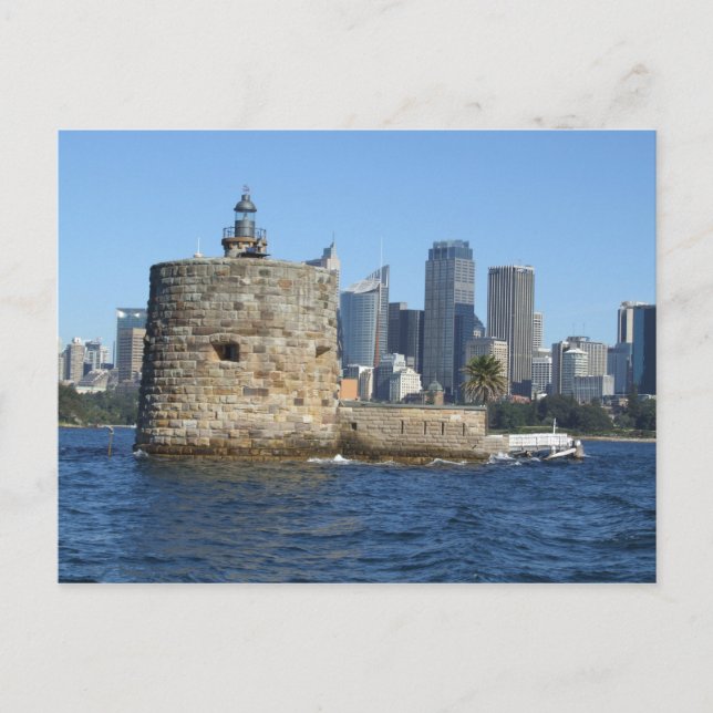 Cartão postal Fort Denison & Sydney Skyline (Frente)