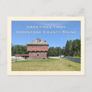 Cartão Postal Fort Kent Blockhouse Aroostook County Maine