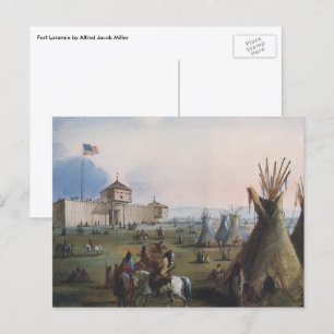 Cartão Postal Fort Laramie, Sublette Fort, Fort William, Miller