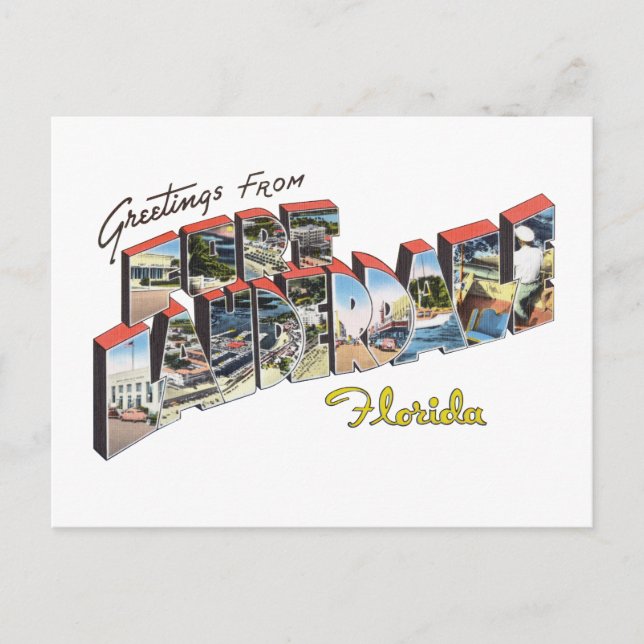 Cartão Postal Fort Lauderdale Flórida (Frente)