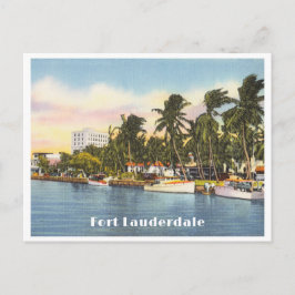Cartão Postal Fort Lauderdale Florida Vintage View do Rio
