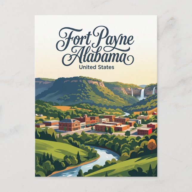 Cartão Postal Fort Payne Alabama (Frente)