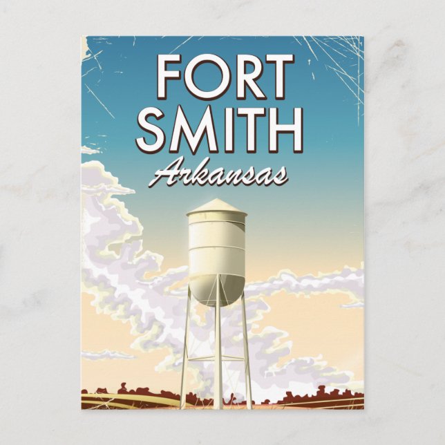 Cartão Postal Fort Smith poster de viagens (Frente)