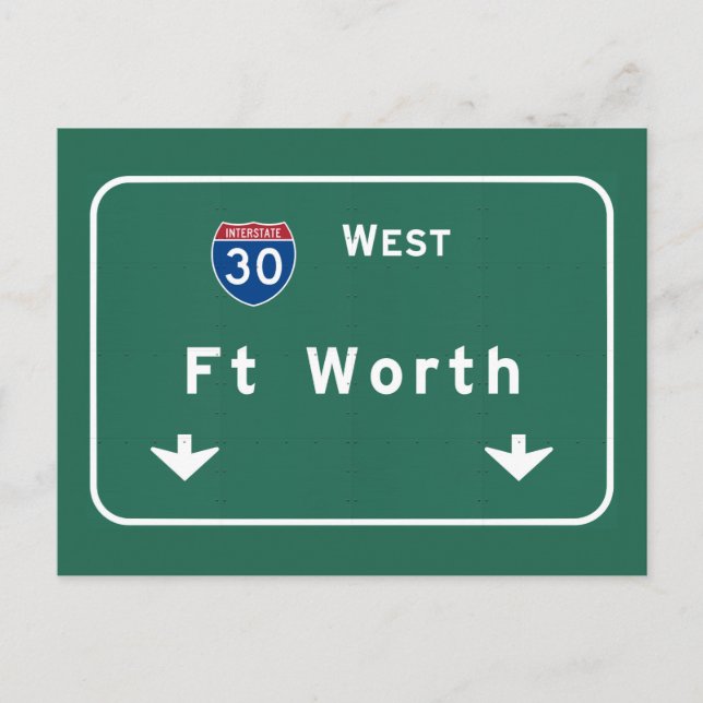 Cartão Postal Fort Worth Texas tx Interstate Highway Freeway : (Frente)