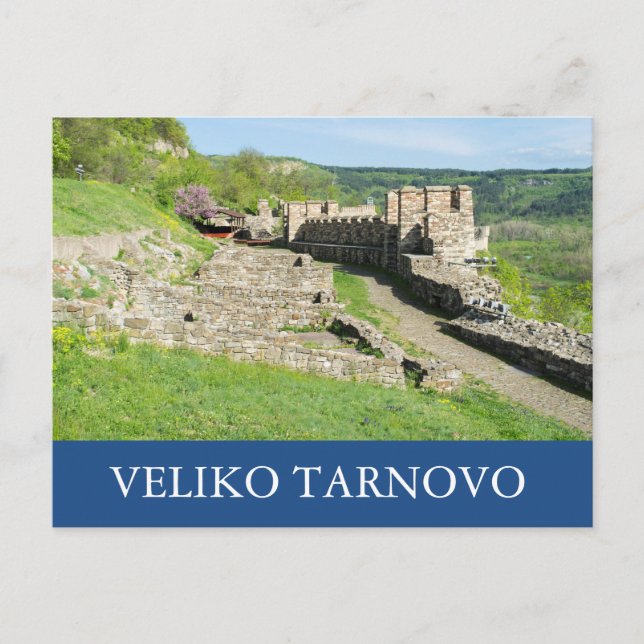 Cartão Postal Fortaleza arruinada em Veliko Tarnovo, Bulgária (Frente)