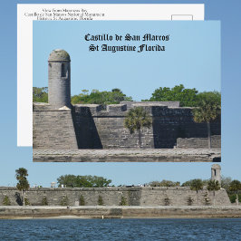 Cartão Postal Fortaleza Augustine FL Castillo de San Marcos