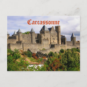 Cartão Postal Fortaleza Carcassonne na França