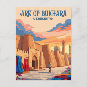 Cartão Postal Fortaleza de Bukhara Ark Uzbequistão