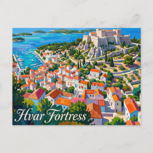 Cartão Postal Fortaleza de Hvar Croácia