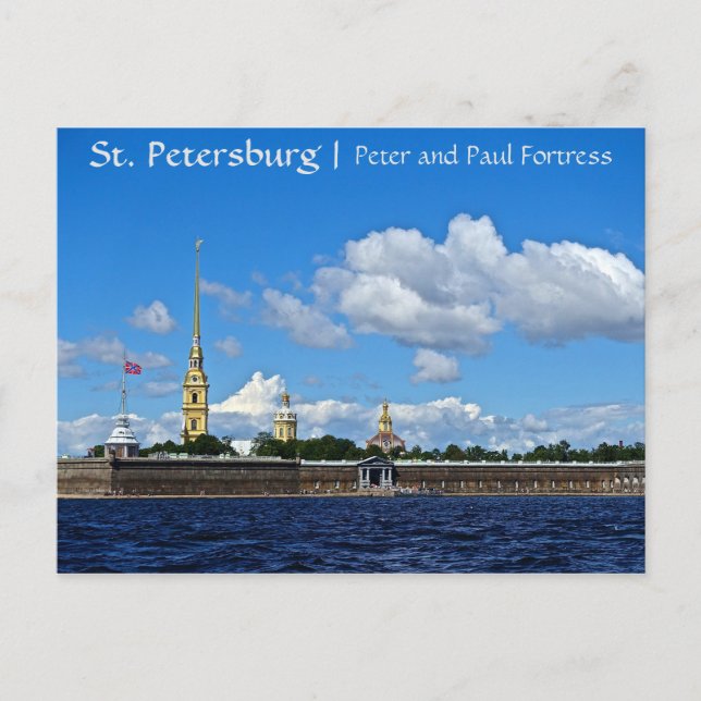 Cartão Postal Fortaleza de St Petersburg, de Peter e de Paul (Frente)