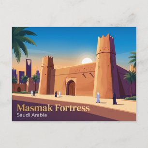 Cartão Postal Fortaleza Masmak Arábia Saudita